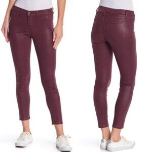 Pistola Skinny Jeans 26 NWT Audrey Wax Coated Oxblood Red Maroon Burgundy